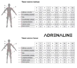 tabel marimi adrenaline geci pantaloni armuri