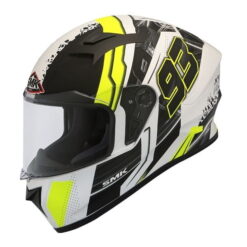 Casca integrala SMK STELLAR SWANK Negru mat galben motortools Baia Mare