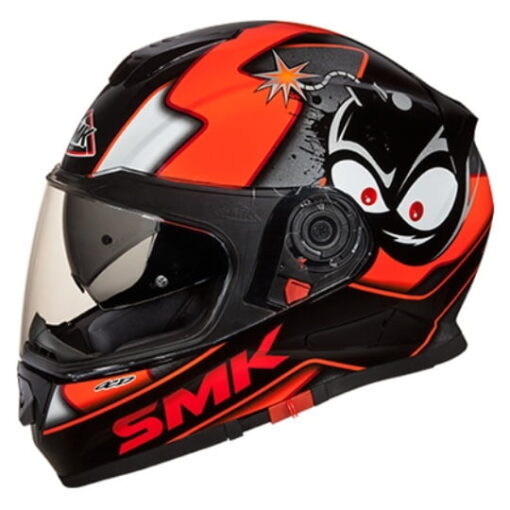 Casca integrala SMK TWISTER CARTOON Negru Rosu Gri - Motortools Baia Mare