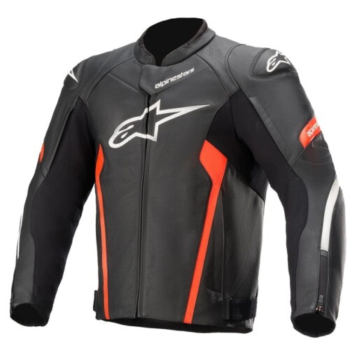 Geaca piele Alpinestars FASTER V2 Negru Rosu 1 Motortools Baia Mare