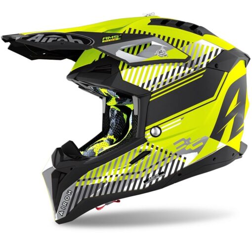 AIROH AAIROH AVIATOR 3 WAVE YELLOW MATT 2021 -Mtmoto motortools Baia MareVIATOR 3 WAVE YELLOW MATT 2021: Mărime - L
