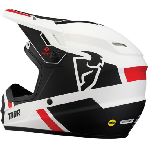 Casca Thor YOUTH SECTOR SPLIT WHITE BLACK 4 - mtmoto.ro Motortools Baia Mare
