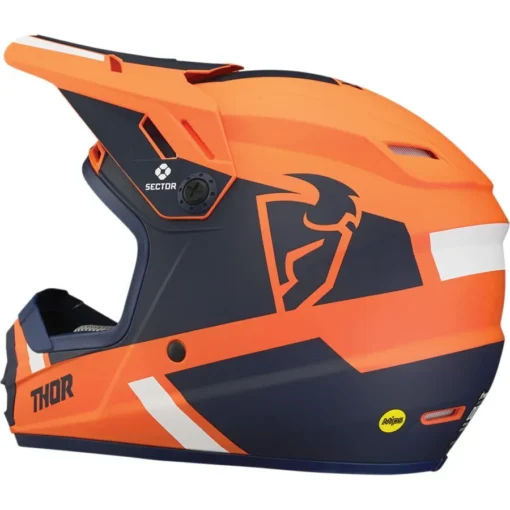 Casca moto copii Thor YOUTH SECTOR SPLIT portocaliu/ albastru marin - mtmoto