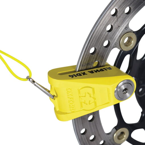 Oxford Alpha XD14 Disc Lock(14mm pin) GALBEN 2 - mtmoto.ro Motortools Baia Mare