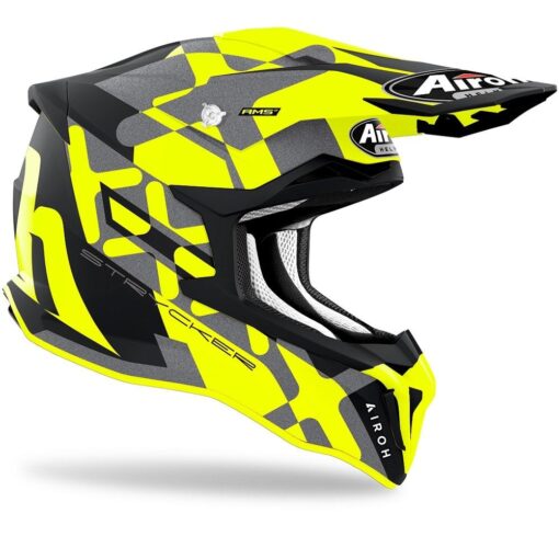 CASCA AIROH STRYCKER XXX YELLOW MATT - mtmoto