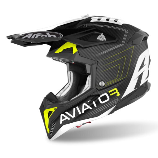 CASCA AIROH AVIATOR 3 PRIMAL YELLOW MATT 2021 - mtmoto