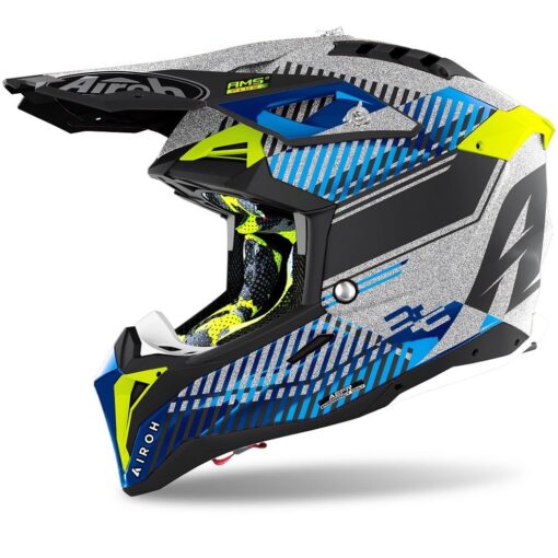 CASCA AIROH AVIATOR 3 WAVE SILVER GLOSS CHROME 2021 - mtmoto