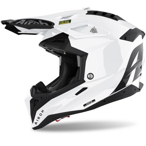 CASCA AIROH AVIATOR 3 COLOR WHITE GLOSS 2021 - mtmoto
