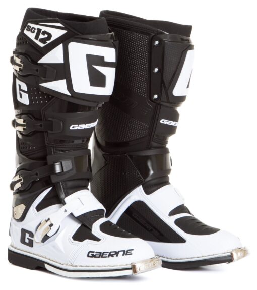 CIZME GAERNE SG 12 WHITE BLACK - mtmoto