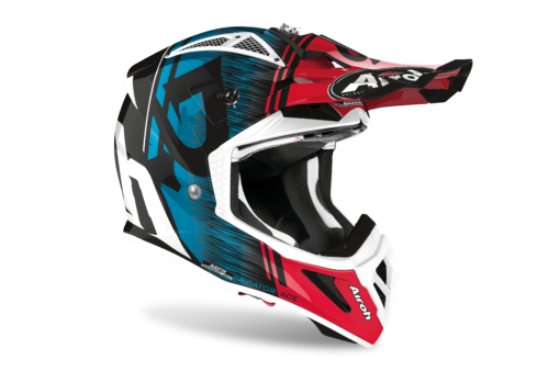 CASCA AVIATOR ACE KYBON BLUE/RED GLOSS - mtmoto