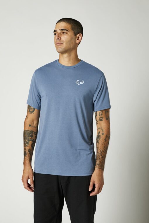 TRICOURI FOX BURNT SS TECH TEE [MT BLU] - mtmoto