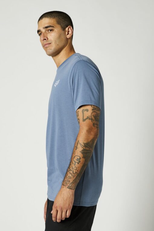 TRICOURI FOX BURNT SS TECH TEE [MT BLU] - mtmoto