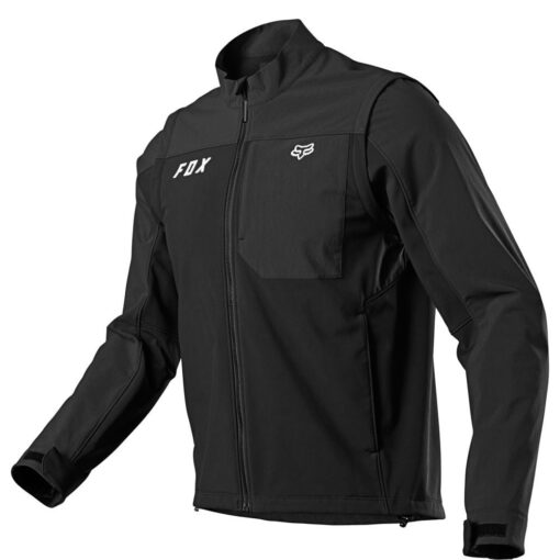 GEACA LEGION SOFTSHELL JACKET BLACK [BLK/SLV] - mtmoto