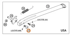 Surub + bucsa picior lateral KTM '06  50303023270