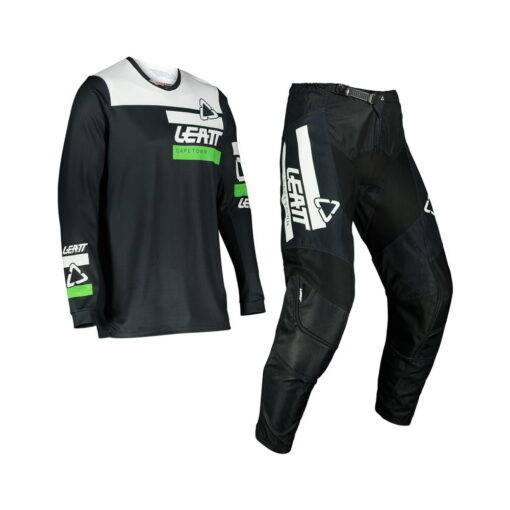 Leatt Moto 3.5 Combo Pantalon+Tricou Negru/Alb/Verde - mtmoto