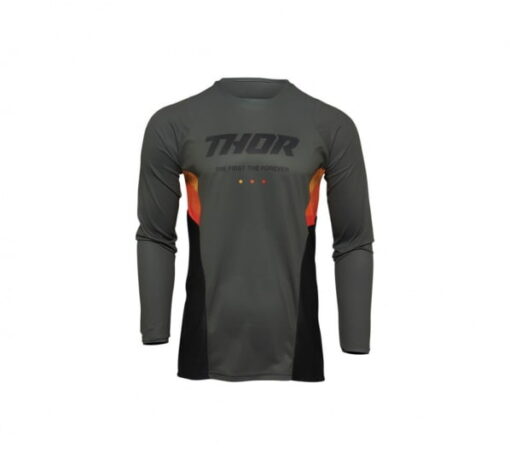 Tricou offroad Thor PLS REACT ARMY/BK - mtmoto