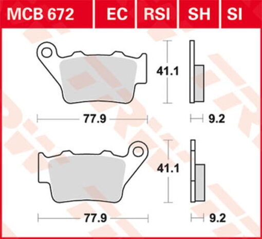 Plăcuțe de frână off-road sinterizate din seria SI - mtmoto