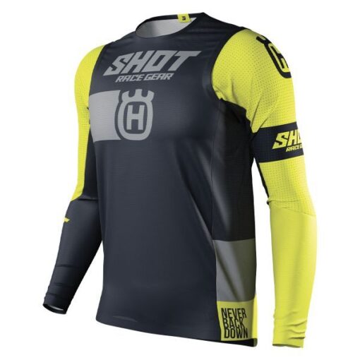 Tricou Shot 2021 Aerolite Husqvarna Dark Grey - mtmoto