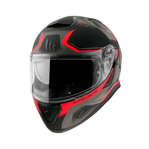 Casca moto MT THUNDER 3 SV TURBINE negru mat/ rosu