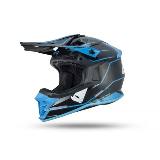 Casca motocross Ufo Plast Intrepid albastru/ negru