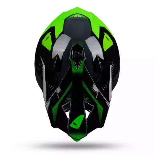 Casca motocross/enduro Ufo Intrepid, gri/negru/verde neon, marimea L