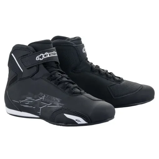 Ghete moto ALPINESTARS Sektor negru/alb