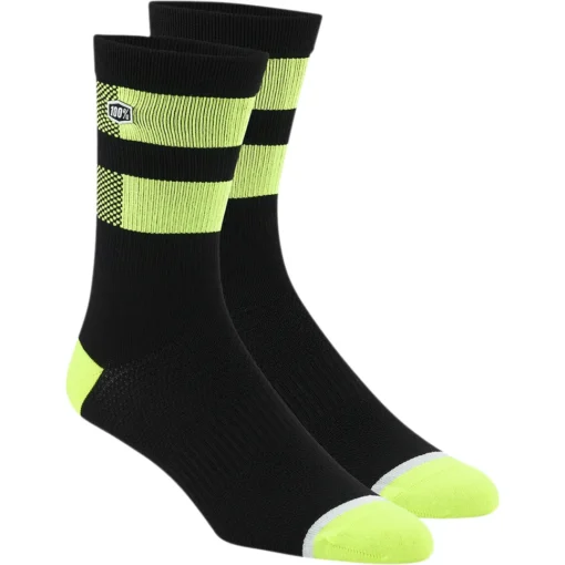 Sosete 100% FLOW negru/galben fluorescent 34310692