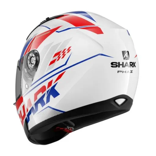 Casca moto SHARK RIDILL 1.2 PHAZ alb/rosu/albastru