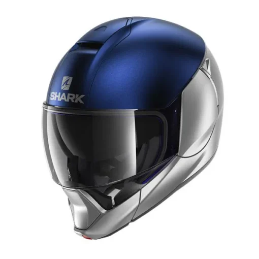 Casca rabatabila SHARK EVOJET DUAL mat/albastru/gri