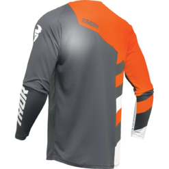 Bluza moto Off Road Thor Sector Checker Jersey, copii, gri -portocaliu