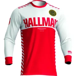 Bluza moto Off Road Thor Differ Slice Jersey, rosu -alb