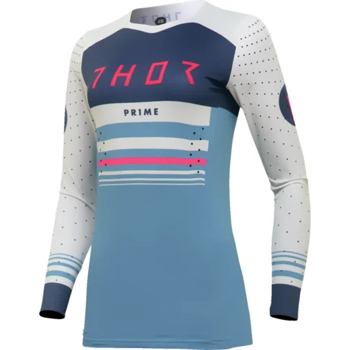 Bluza moto Off Road Thor Prime Blaze Jersey, femei, albastru -alb