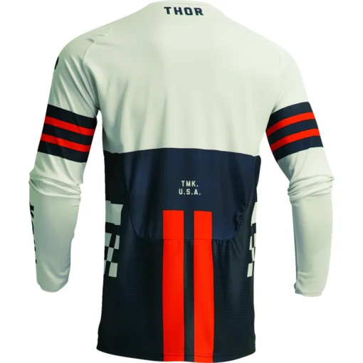 Bluza moto Off Road Thor Pulse Combat Jersey, copii, alb -albastru
