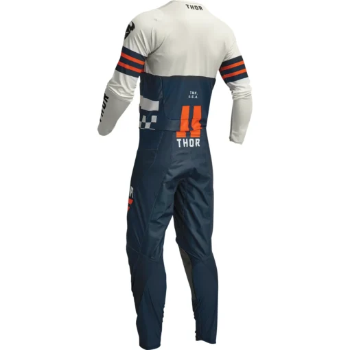 Bluza moto Off Road Thor Pulse Combat Jersey, copii, alb -albastru - mtmoto