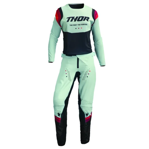 Bluza moto Off Road Thor Pulse REV Jersey, femei, negru - verde - mtmoto