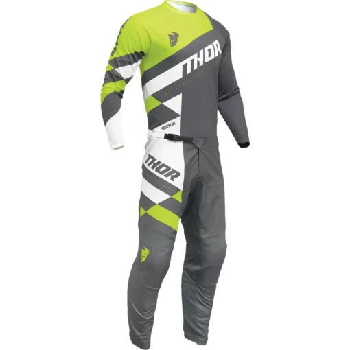 Bluza moto Off Road Thor Sector Checker Jersey gri - acid - mtmoto
