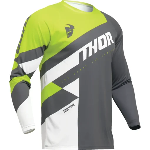 Bluza moto Off Road Thor Sector Checker Jersey gri -acid