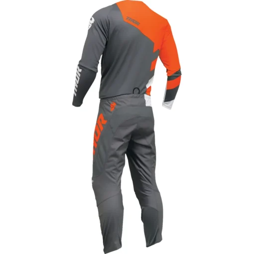 Bluza moto Off Road Thor Sector Checker Jersey gri - portocaliu - mtmoto