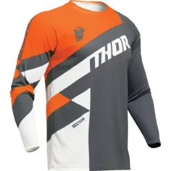 Bluza moto Off Road Thor Sector Checker Jersey gri -portocaliu