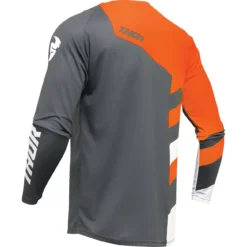 Bluza moto Off Road Thor Sector Checker Jersey gri -portocaliu