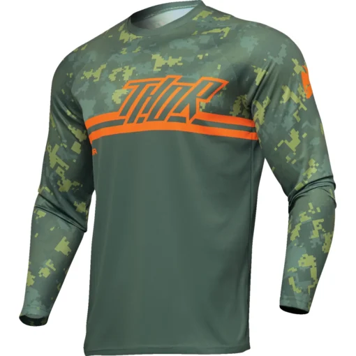 Bluza moto Off Road Thor Sector DIGI Jersey verde -camuflaj