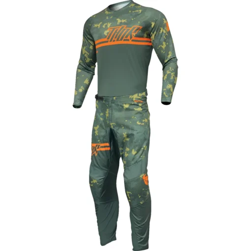 Bluza moto Off Road Thor Sector DIGI Jersey verde -camuflaj