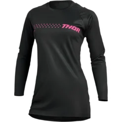 Bluza moto Off Road Thor Sector Minimal Jersey, femei, negru -roz