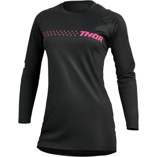 Bluza moto Off Road Thor Sector Minimal Jersey, femei, negru -roz