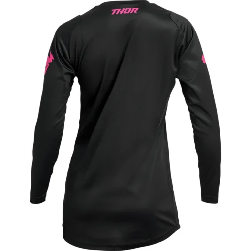 Bluza moto Off Road Thor Sector Minimal Jersey, femei, negru - roz - mtmoto
