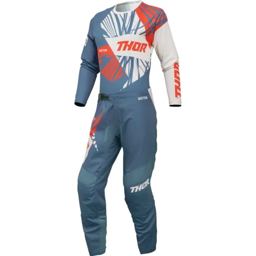 Bluza moto Off Road Thor Sector Split Jersey, femei, albastru - alb - mtmoto