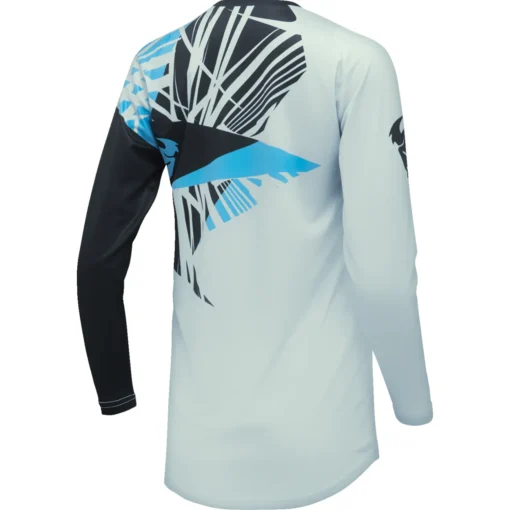 Bluza moto Off Road Thor Sector Split Jersey, femei, negru - albastru - mtmoto