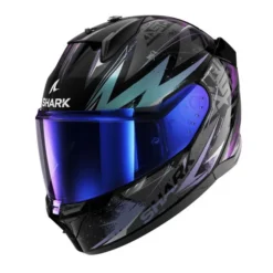 Casca moto SHARK D-SKWAL 3 BLAST-R negru - gri - violet - lucioasa