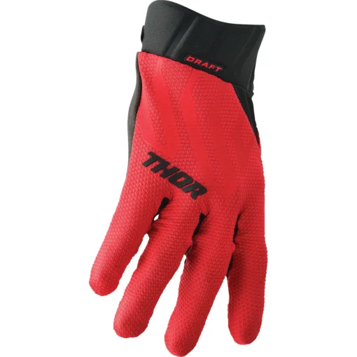 Manusi offroad Thor DRAFT rosu - negru
