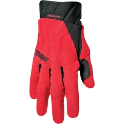 Manusi offroad Thor DRAFT rosu - negru
